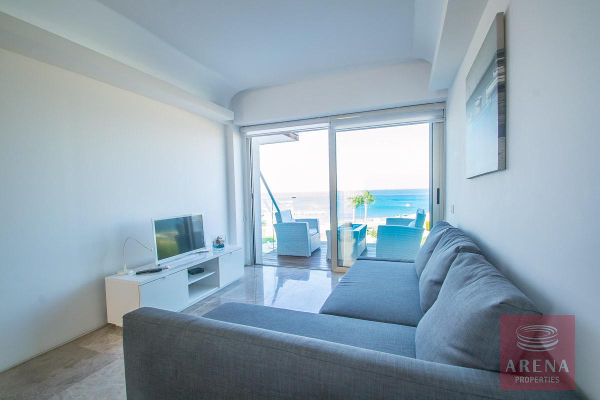 beachfront apartment in Protaras - living area