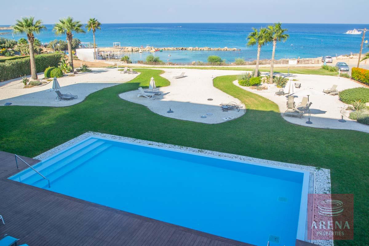 beachfront apartment in Protaras for sale - pool