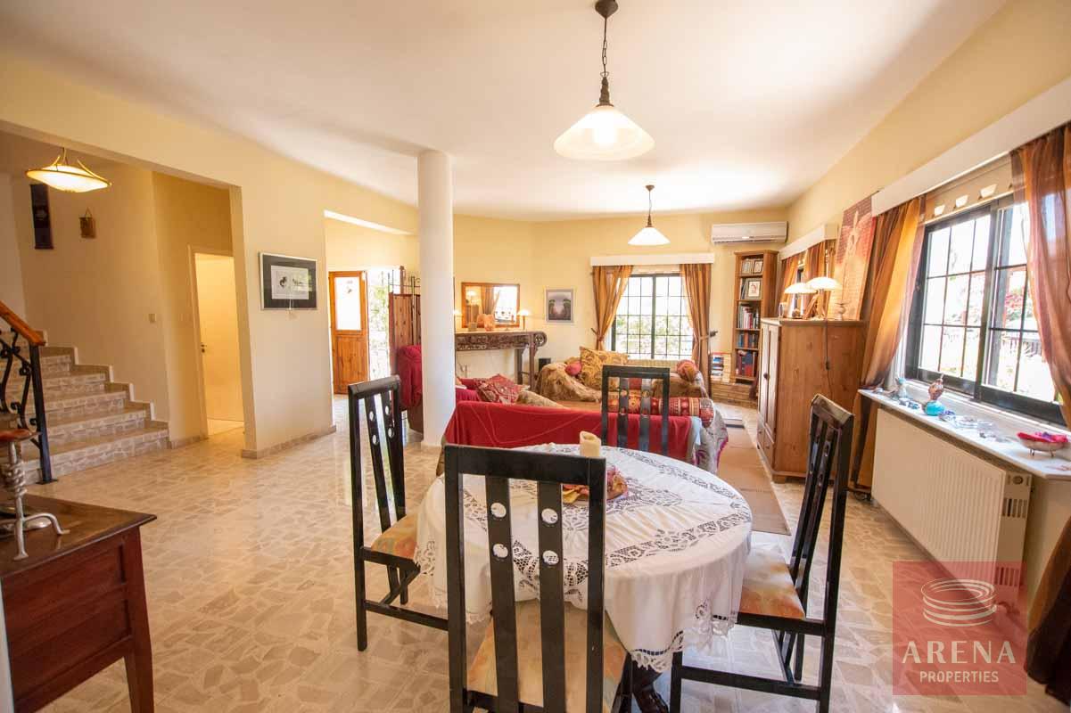 Dining area in Derynia house